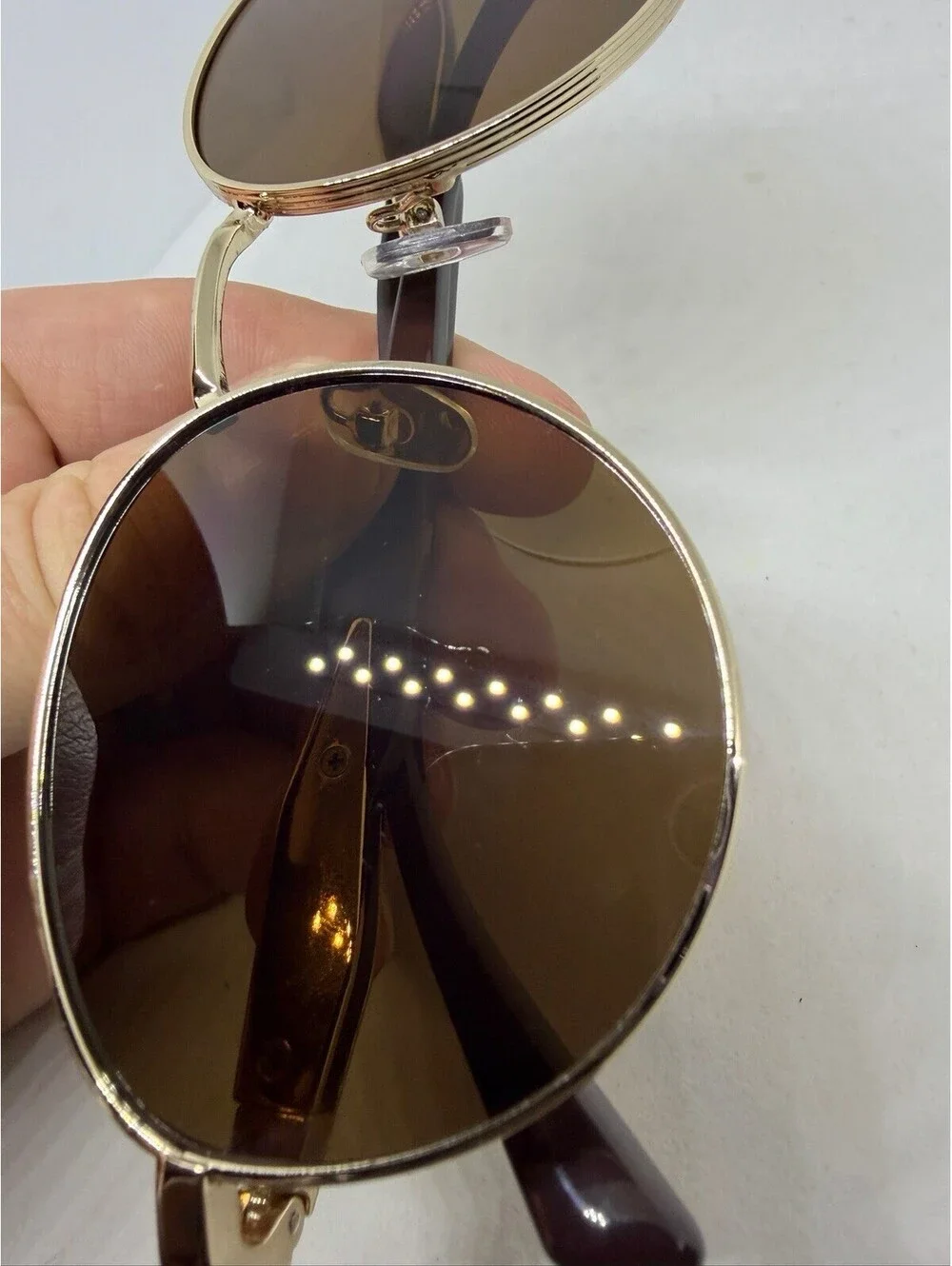 Paris Milan Sunglasses Brown Gold J7423 Polycarbonate Lens